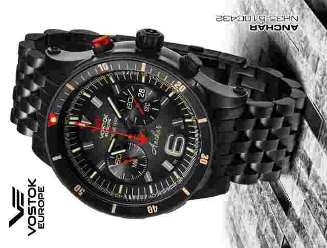 Watches Vostok Europe Anchar Chronograph Quartz 6S21 510C582B New