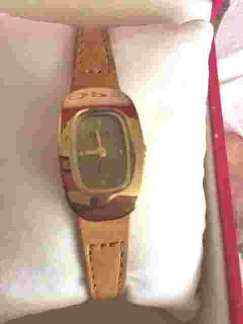 OPEX ladies dress watch with tan leather band, NIB