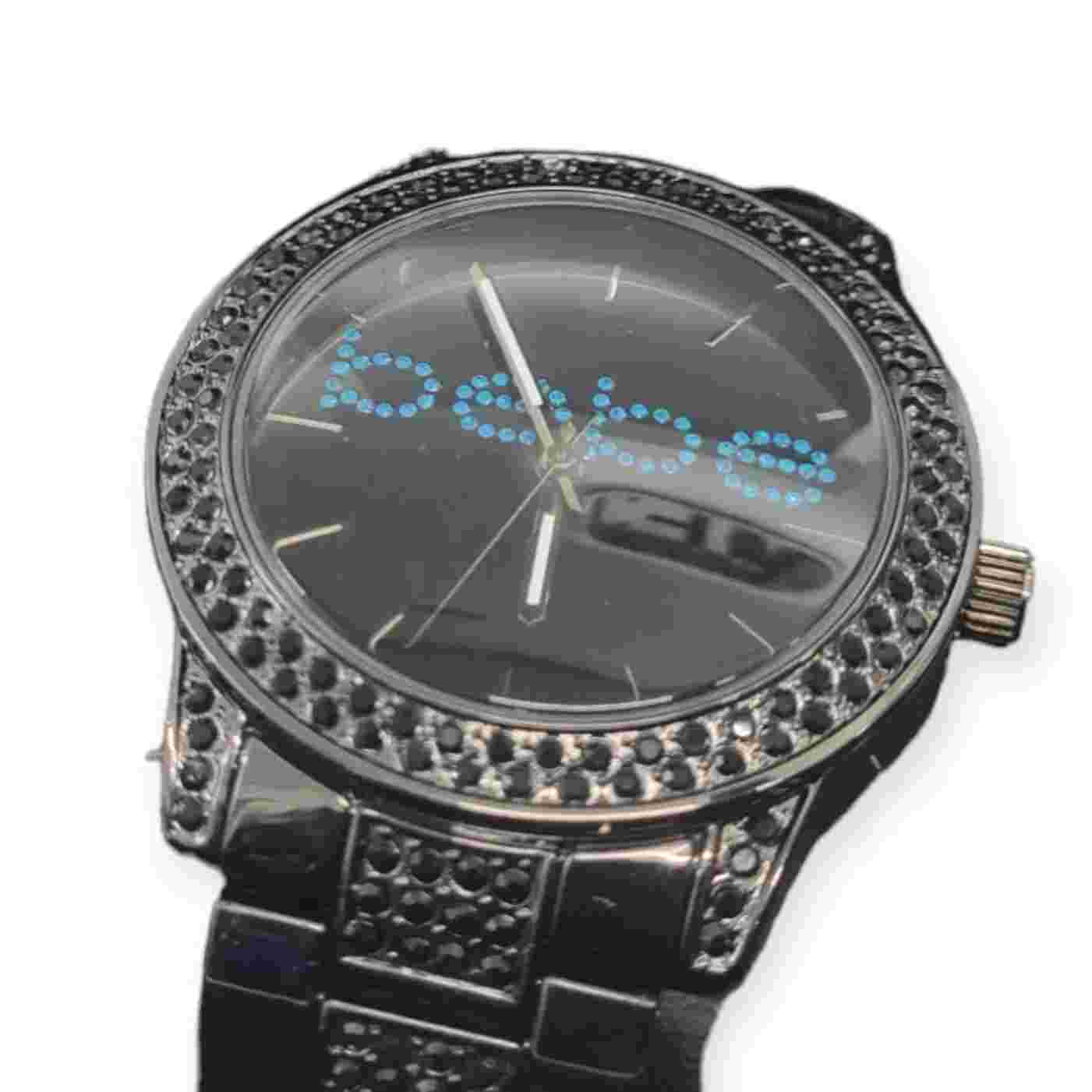 Bebe Women's Black Diamond Dial Quartz Watch, Needs Battery,  NEW