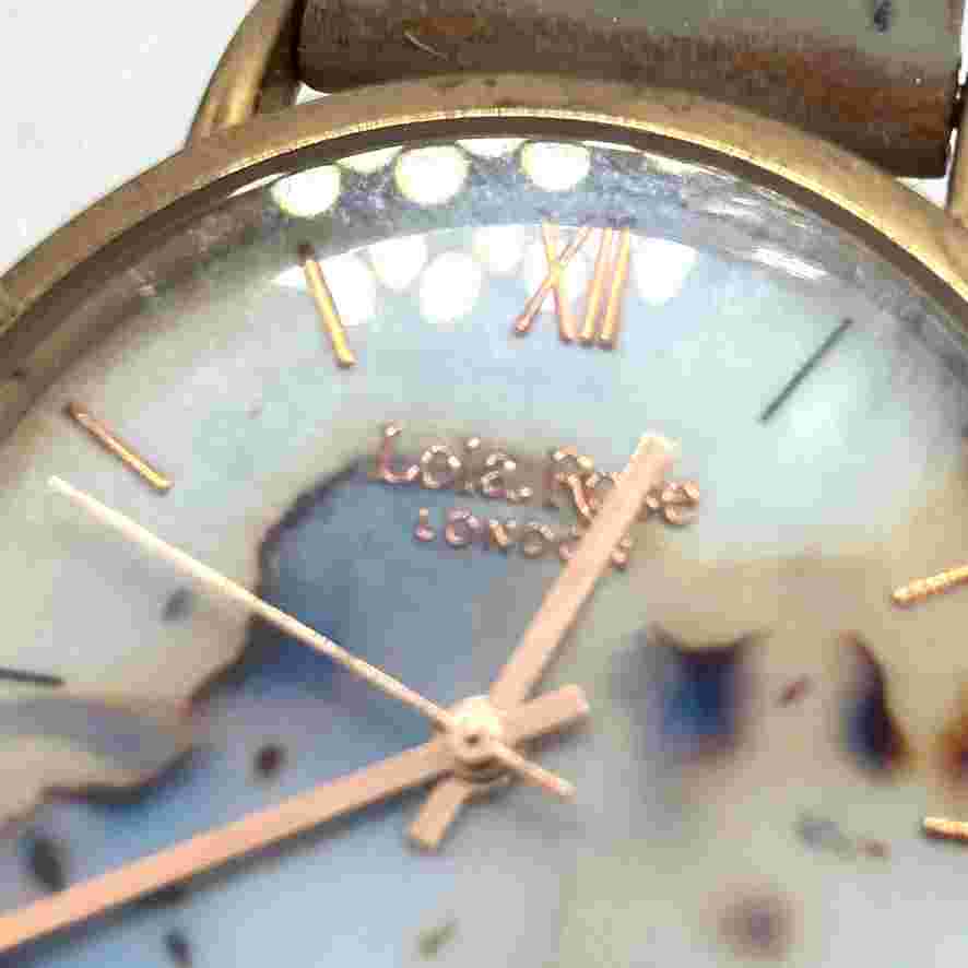 Lola Rose Agate watch gold tone metal working LR2000 discontinued