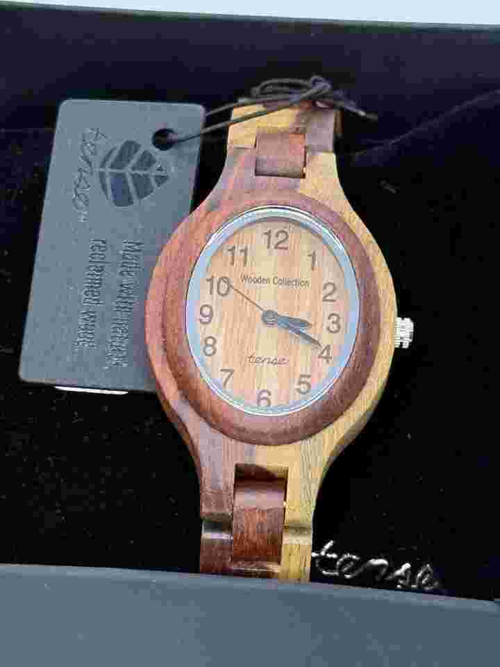 Tense Wood Watch, All Wood Bezel to Band working great NWT