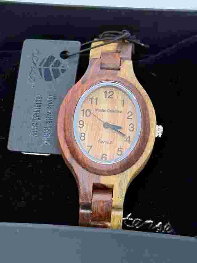 Tense Wood Watch, All Wood Bezel to Band working great NWT