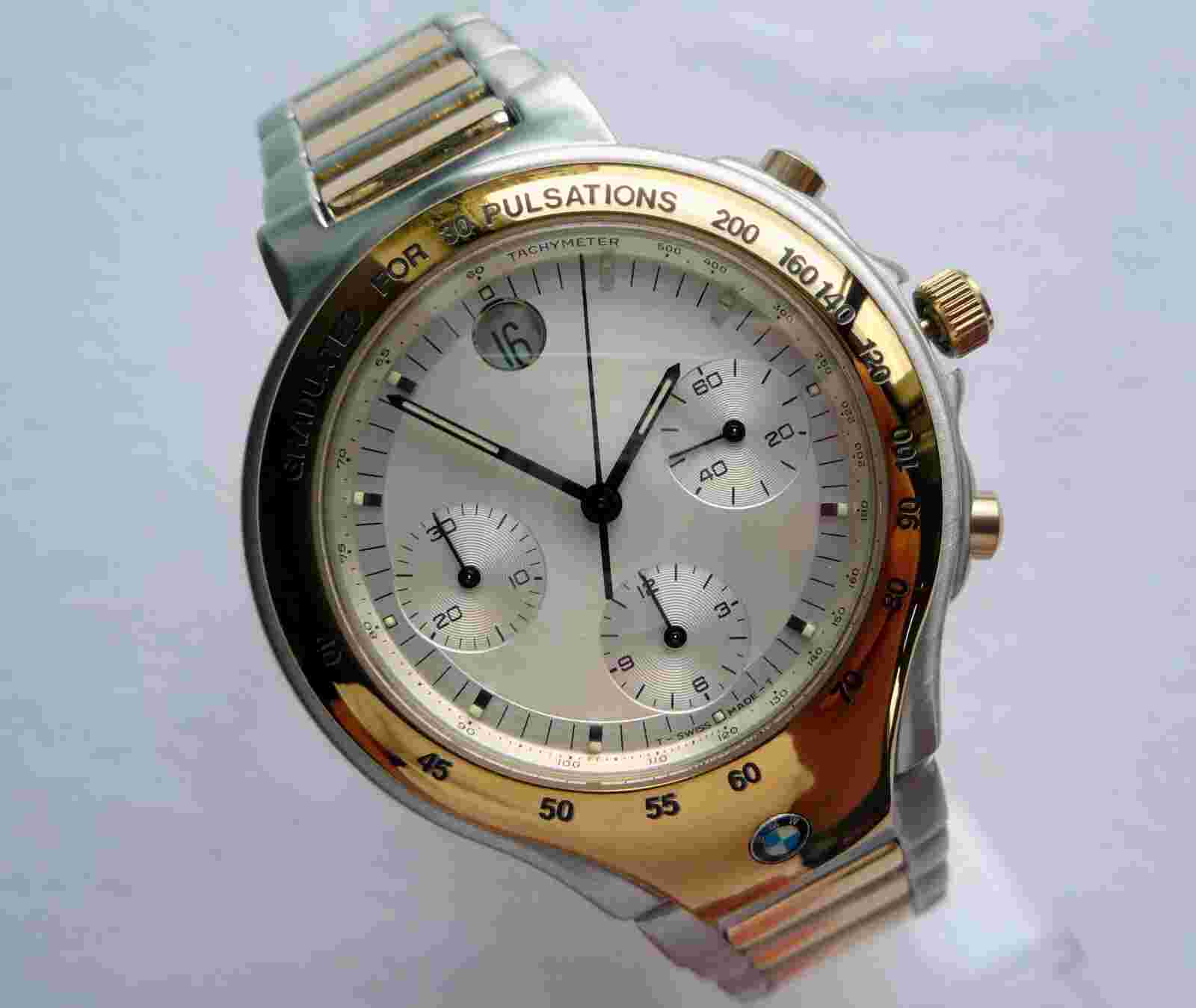 Classic BMW Car M Style Automatic Chronograph Watch Power Motorsport Accessory