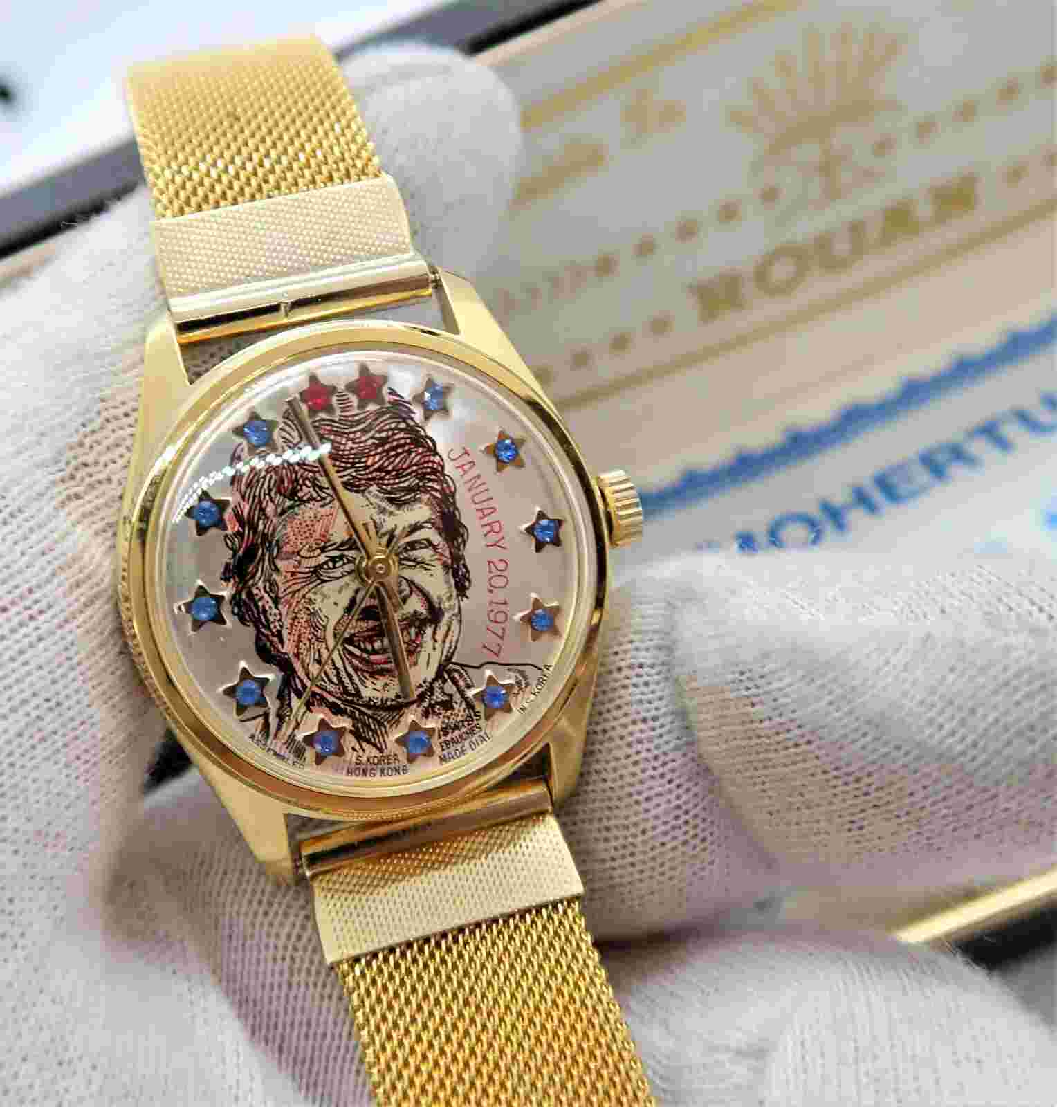 JIMMY CARTER, Inauguration Day 1/20/77,Manual Wind, MEN'S CHARACTER WATCH,R24-25