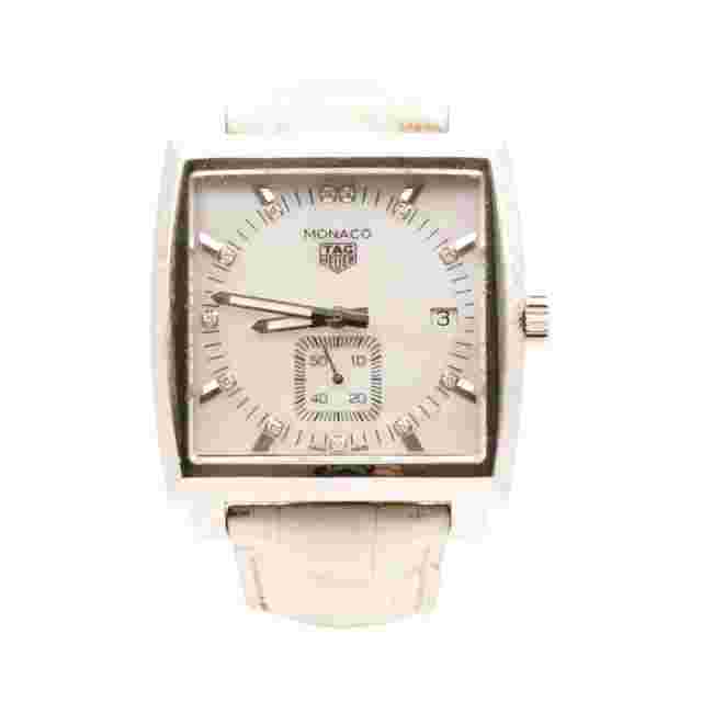 TAG Heuer Monaco White Mother of Pearl Men's Watch - WAW131B.FC6247