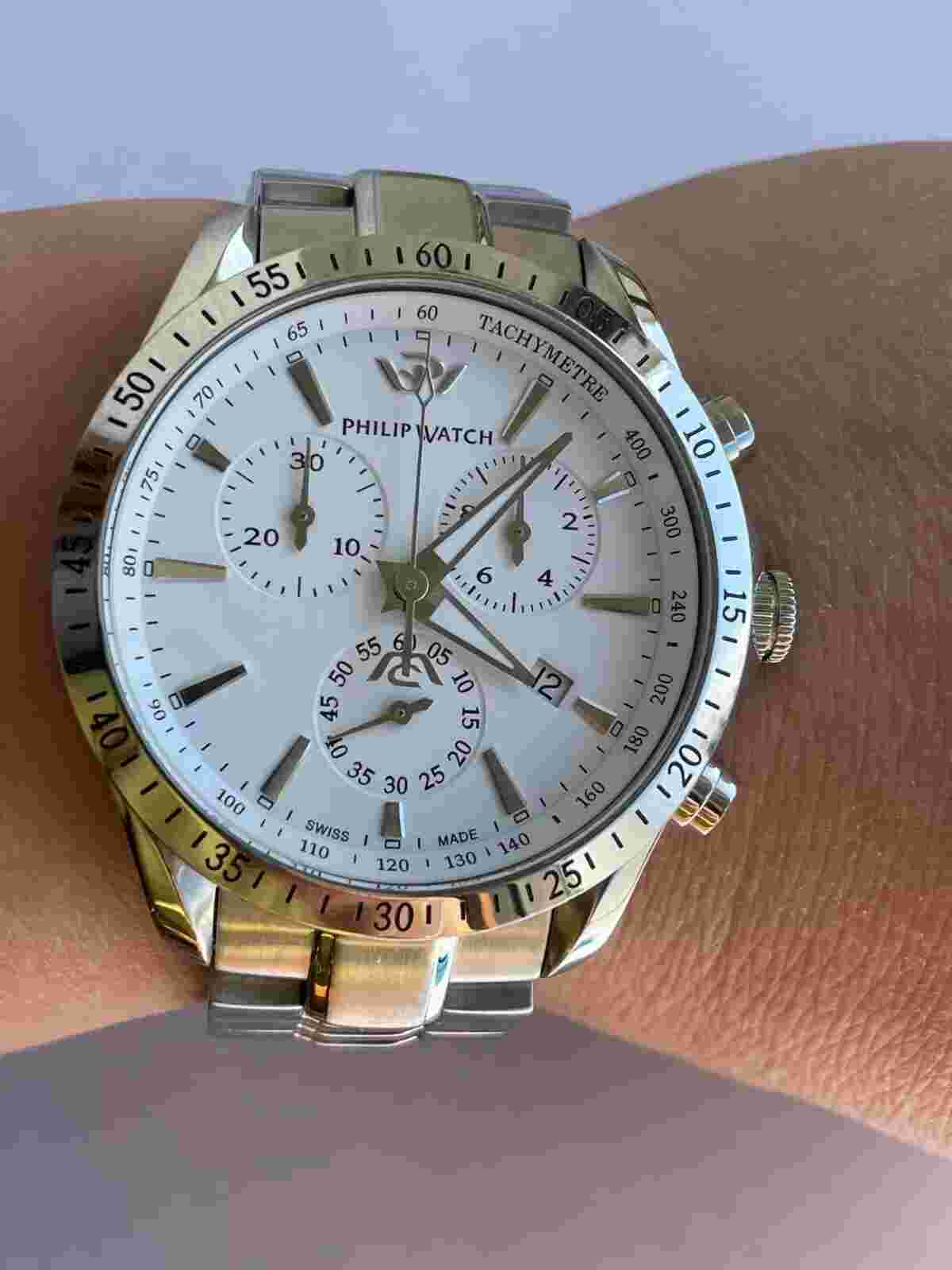 Philip Watch Blaze 8273995015 Chronograph Diver Quartz Mens 41.5mm Swiss Made