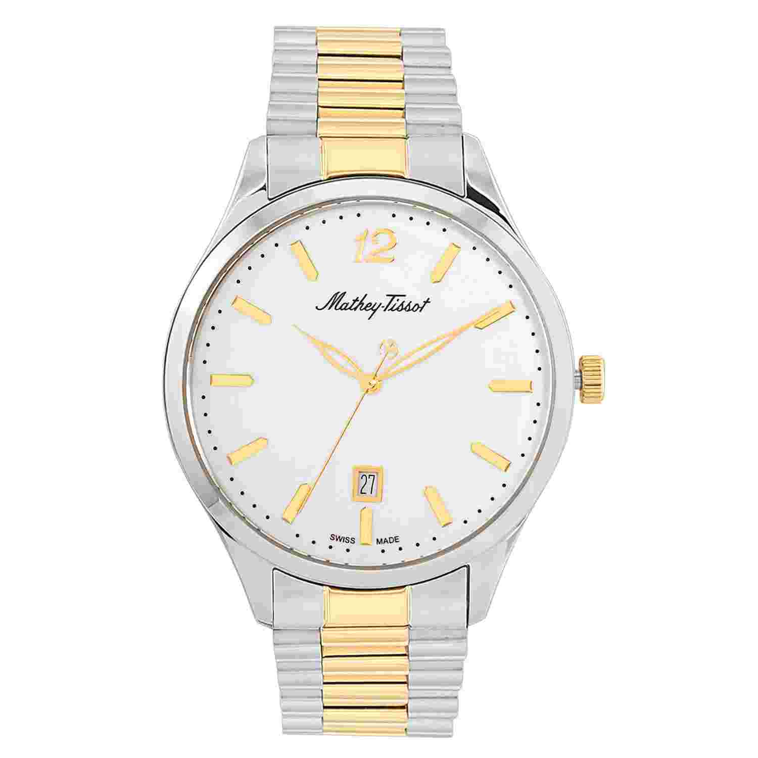 Mathey Tissot Men's Urban Metal White Dial Watch - H411MBI