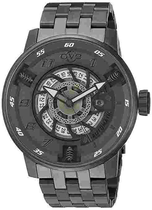 GV2 Men's Motorcycle Sport Watch 1303B Automatic IP Gun Grey Dial $3395 Gevril