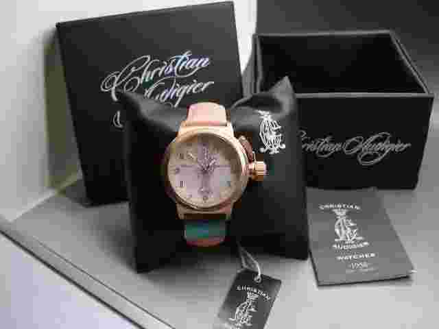 Ladies New Christian Audigier Intensity Ion Pink Swarovski Dial 100 Meter Watch