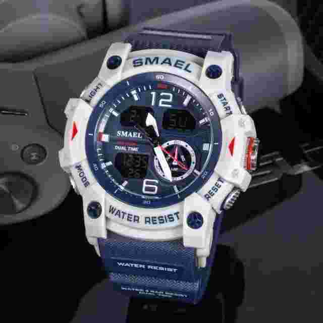 SMAEL Men's Military Watch Waterproof Quartz Analog Digital ✅ Sports Wristwatch.