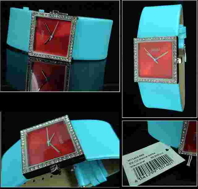Designer Watch MM Stainless Steel Zirconia Colours Coral And Turquoise M11404