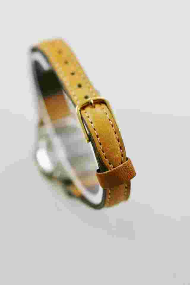 Jordache Watch Womens Stainless Steel Silver Gold Leather Tan White Quartz