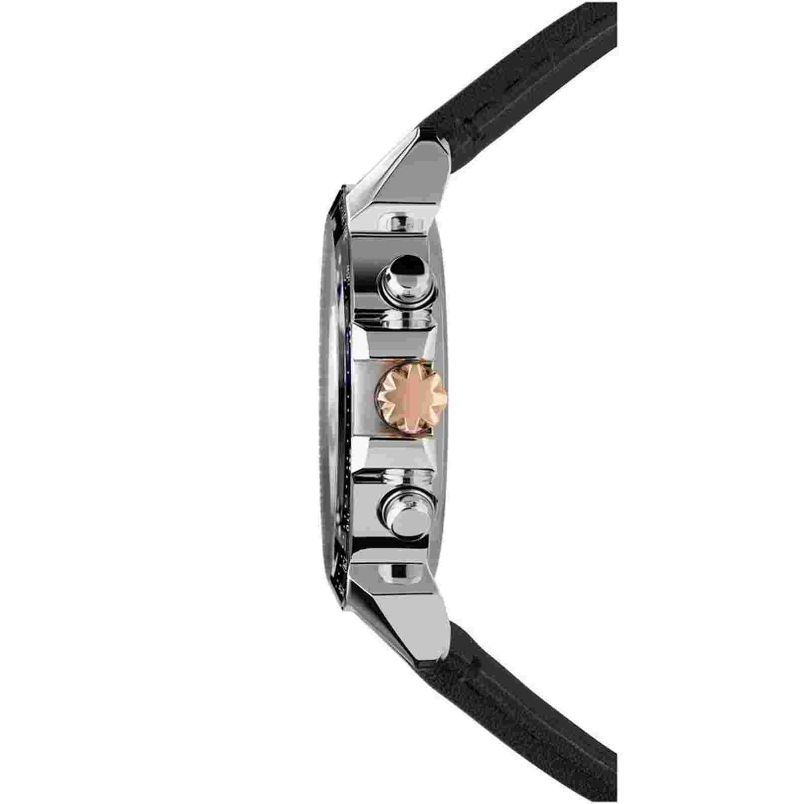 Jowissa Men's Watch LeWy 9 Date Display Chronograph Black Leather Strap J7.128.L