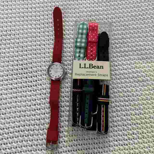LL Bean Watch Women White Dial Silver Tone New Battery with 8 different bands