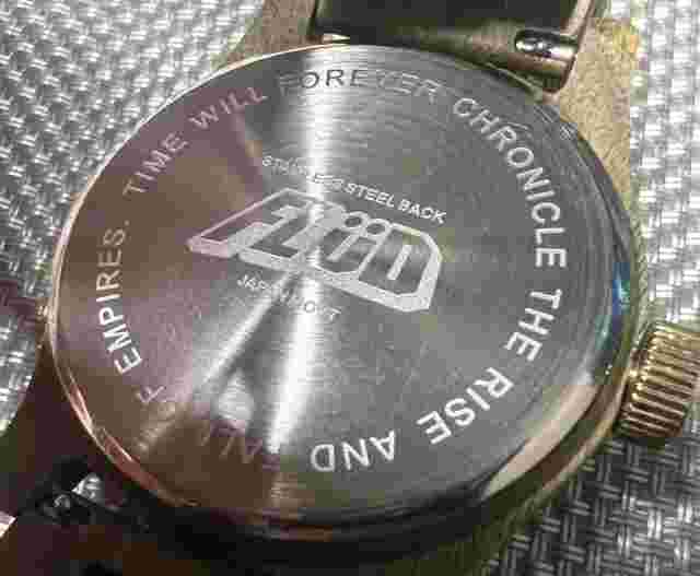 FLUD 48MM WOODEN MEN'S Left Handed WRISTWATCH WITH NEW BATTERY