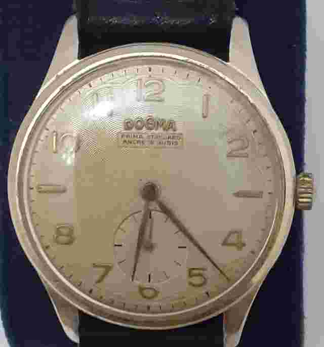 Watch Dogma Prima Standard Ancre 15 Rubis Vintage 1950s Swiss Made Size 38mm