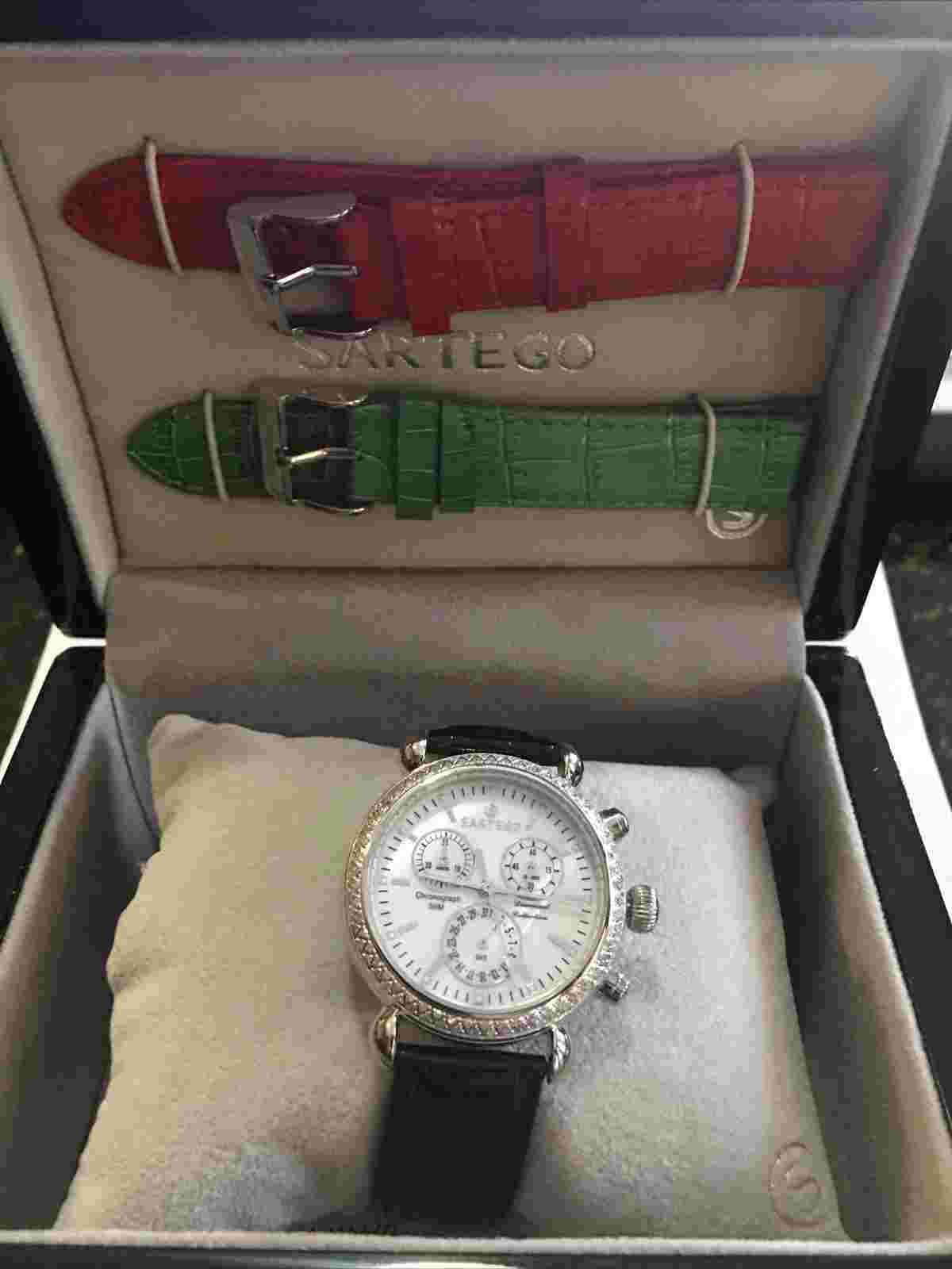 Sartego Women's SDMP187B Diamond Collection Swiss Quartz Movement Watch $995
