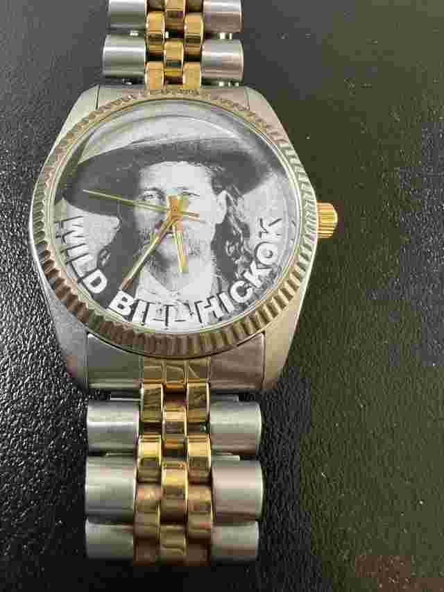 Nelsonic Wild Bill Hickok Wrist Watch Silver Tone and Gold Tone Untested
