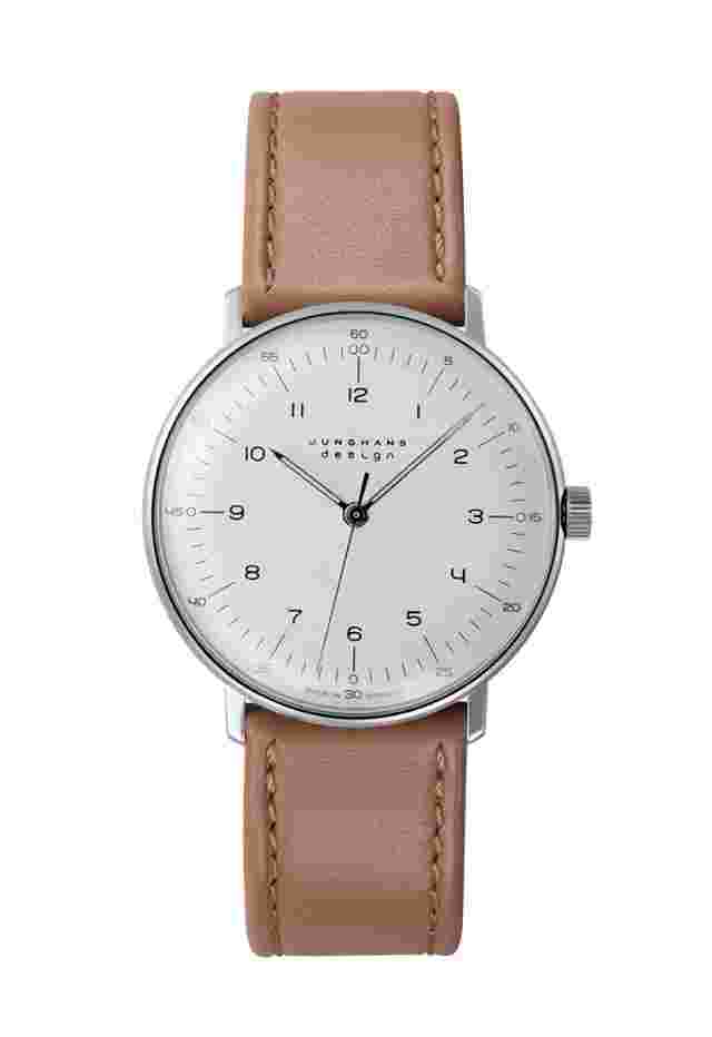 Junghans Max Bill 34mm Hand-Winding Brown Strap Unisex Watch 27/3701.02
