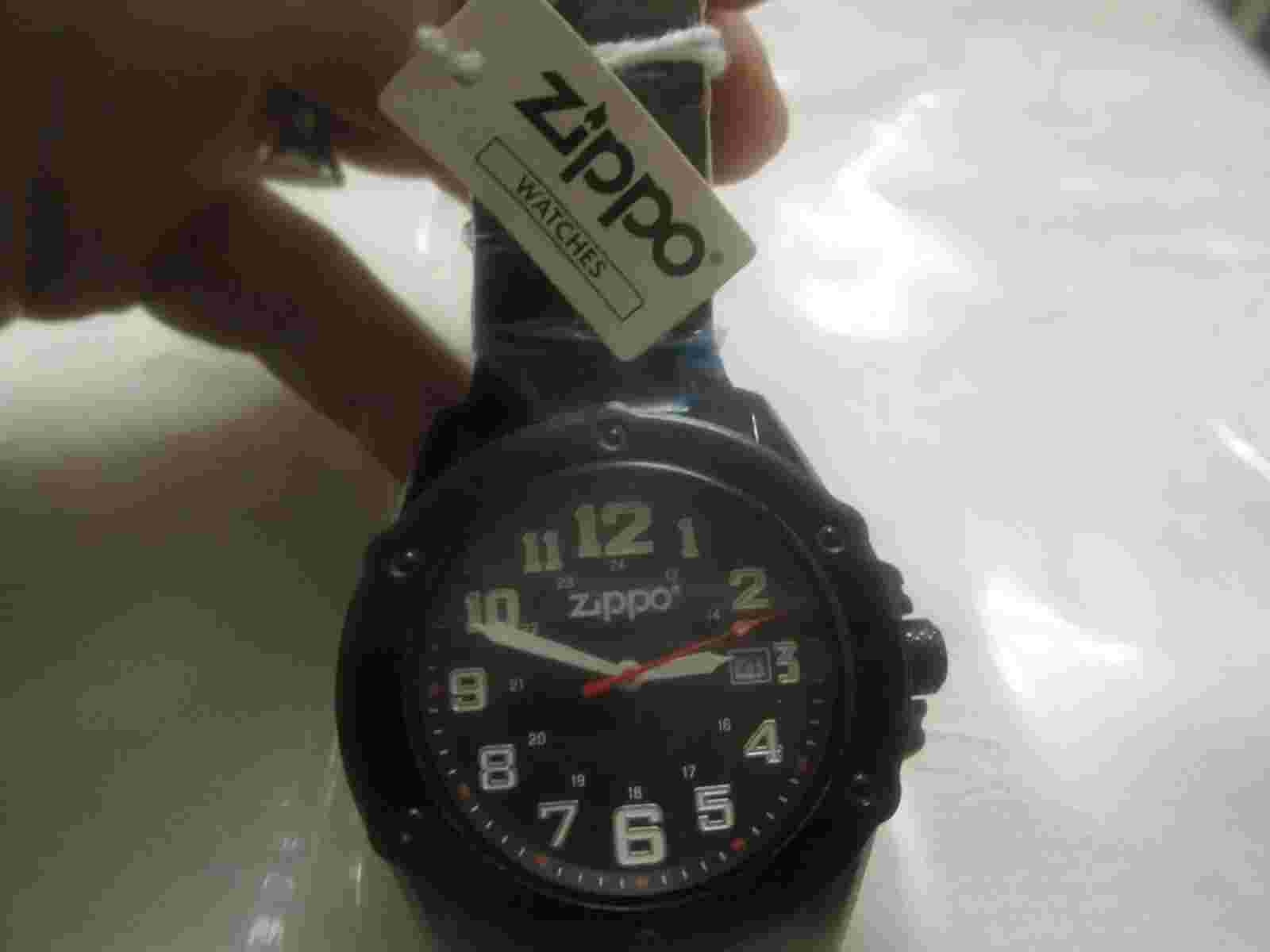 MEN'S ZIPPO DRESS WATCH 45014 BLACK DIAL DATE WATER RESISTANT