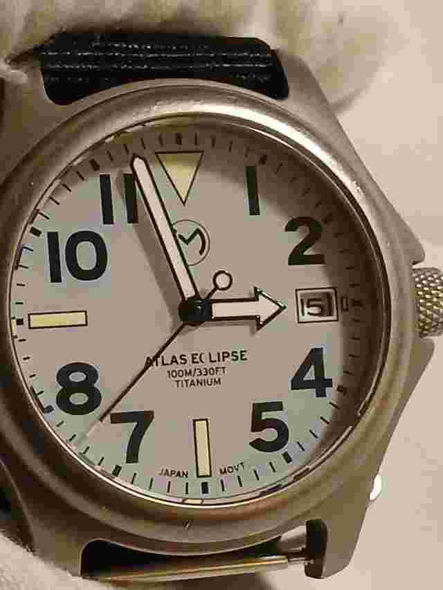 Momentum Atlas Eclipse Solar Titanium Saphire Crystal[38mm] Field Watch-