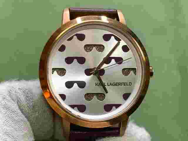 KARL LAGERFELD KL-2230 Brown Leather Strap 3 ATM S/S QUARTZ WOMEN'S WRIST WATCH