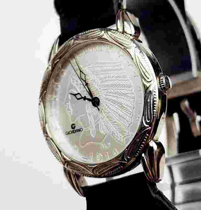 Men's SOUTHWEST TRADITIONS Watch GIORDANO "Indian Head Liberty 1914"
