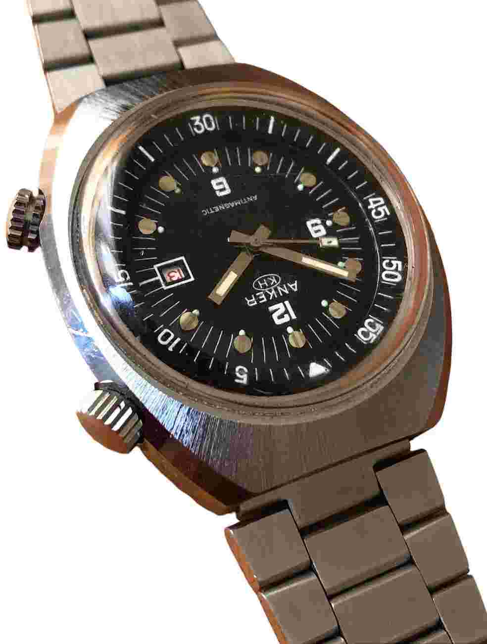 Anker diver jumbo rotating bezel 43,7 mm men’s wristwatch