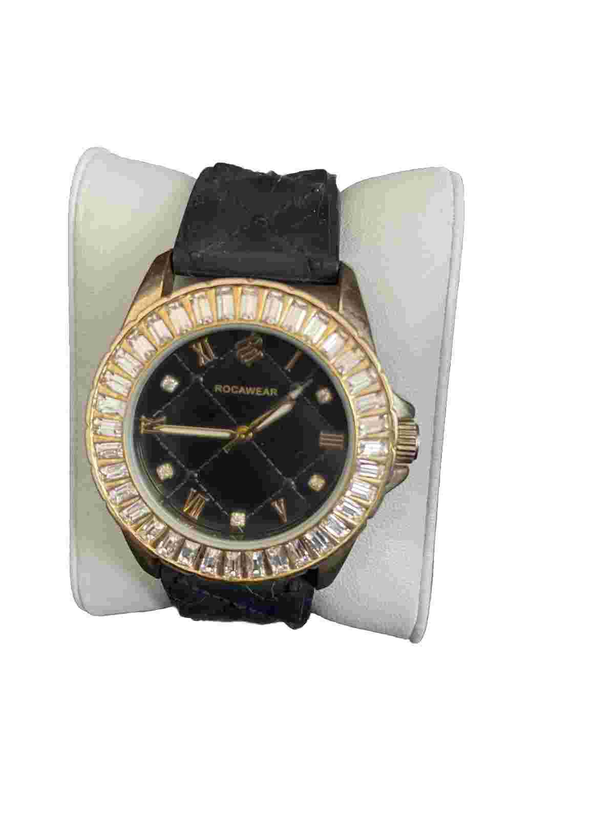 Women's Rocawear Watch Crystal Accent Gel Band New battery Vintage