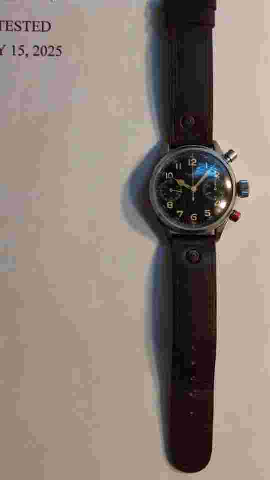 SUPERB Hanhart ww2 Luftwaffe pilot flyback chronograph original strap 41mm case