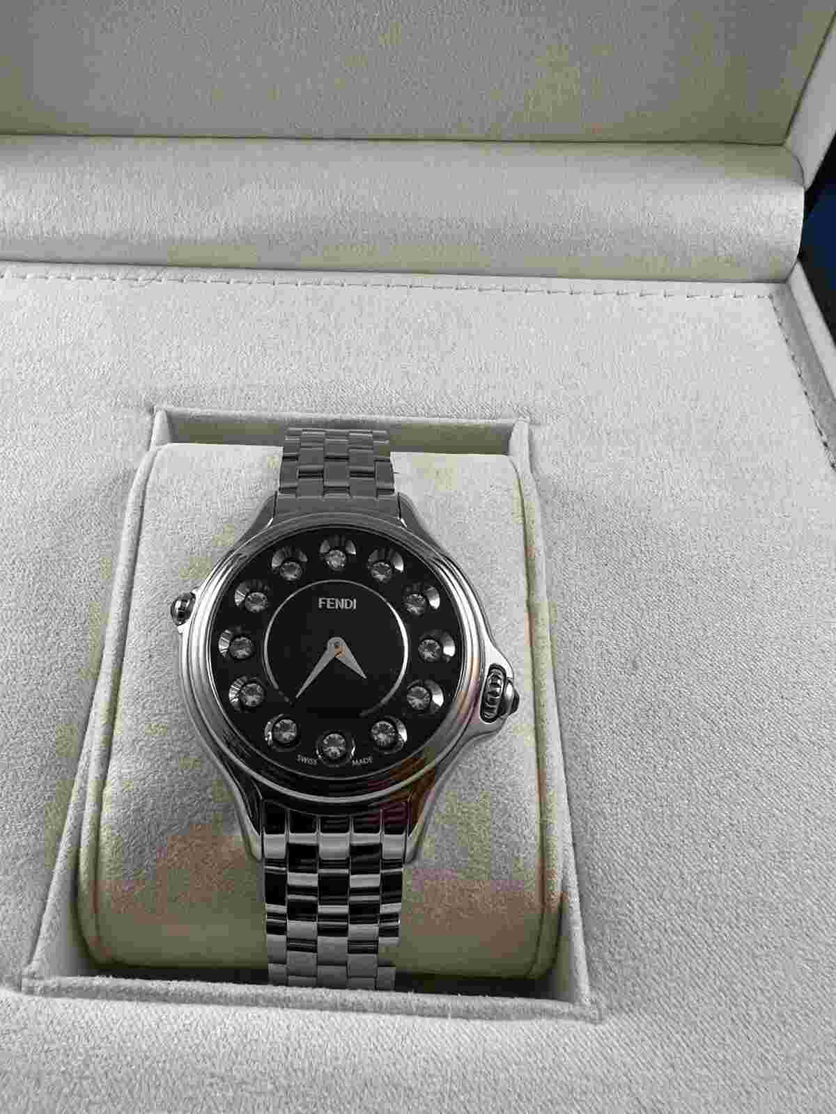 FENDI Crazy carat 001-10500M Change gemstone SS Quartz Unisex Watch B#108618