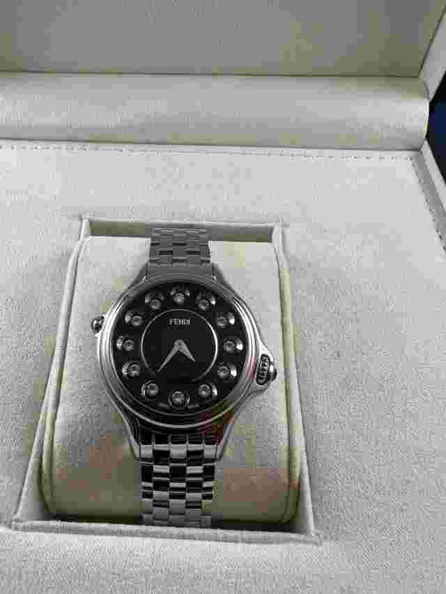 FENDI Crazy carat 001-10500M Change gemstone SS Quartz Unisex Watch B#108618