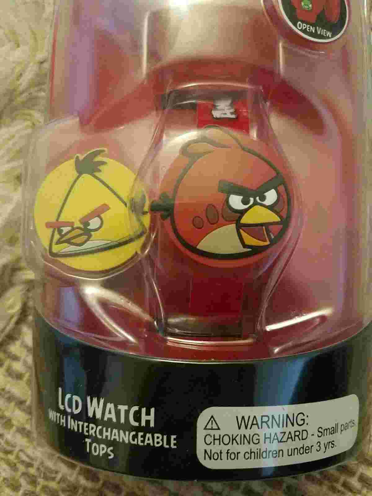 Angry Birds By Rovio Entertainment Ltd. LCD Watch With Interchangeable Tops