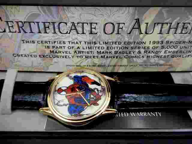 NEW SPIDER-MAN 1993 LIMITED EDITION FANTASMA WATCH #4168 OF 5000 WITH BOX & COA