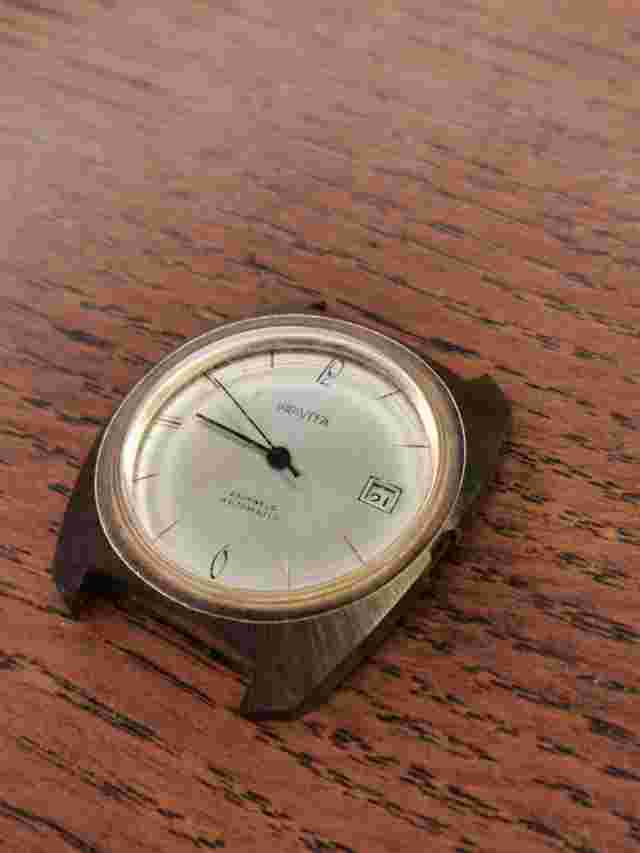 Provita, PUW 1261, Mens 25 Jewels Gold Plated Automatic Watch to Restore #L209