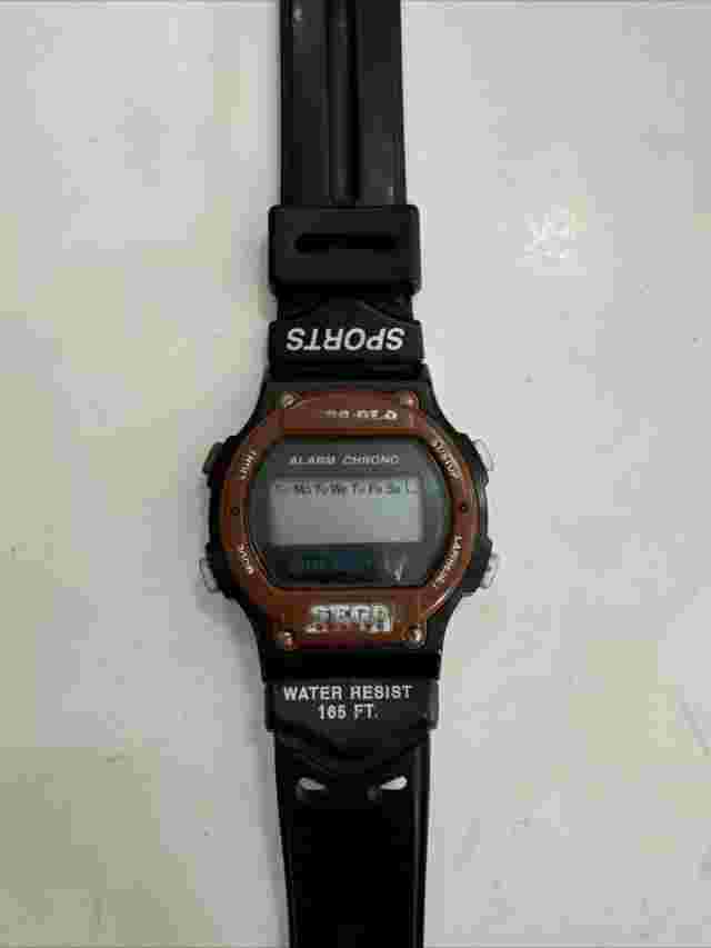 Vintage Sega Sports Indigo Watch Digital 165’ Water Resistance Untested