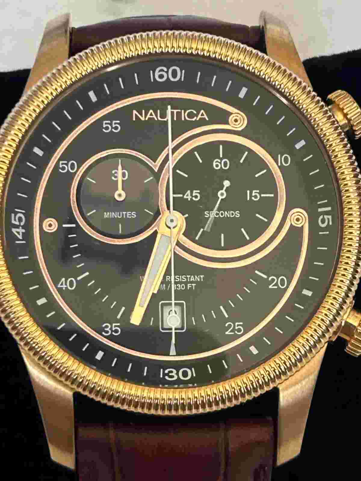 Nautica Chronograph A18551 43mm Case Watch-Excellen+condition