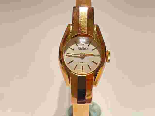 VINTAGE RARE LUXURY GOLD PLATED LADIES MECHANICAL WATCH BRACELET "DAMAS"
