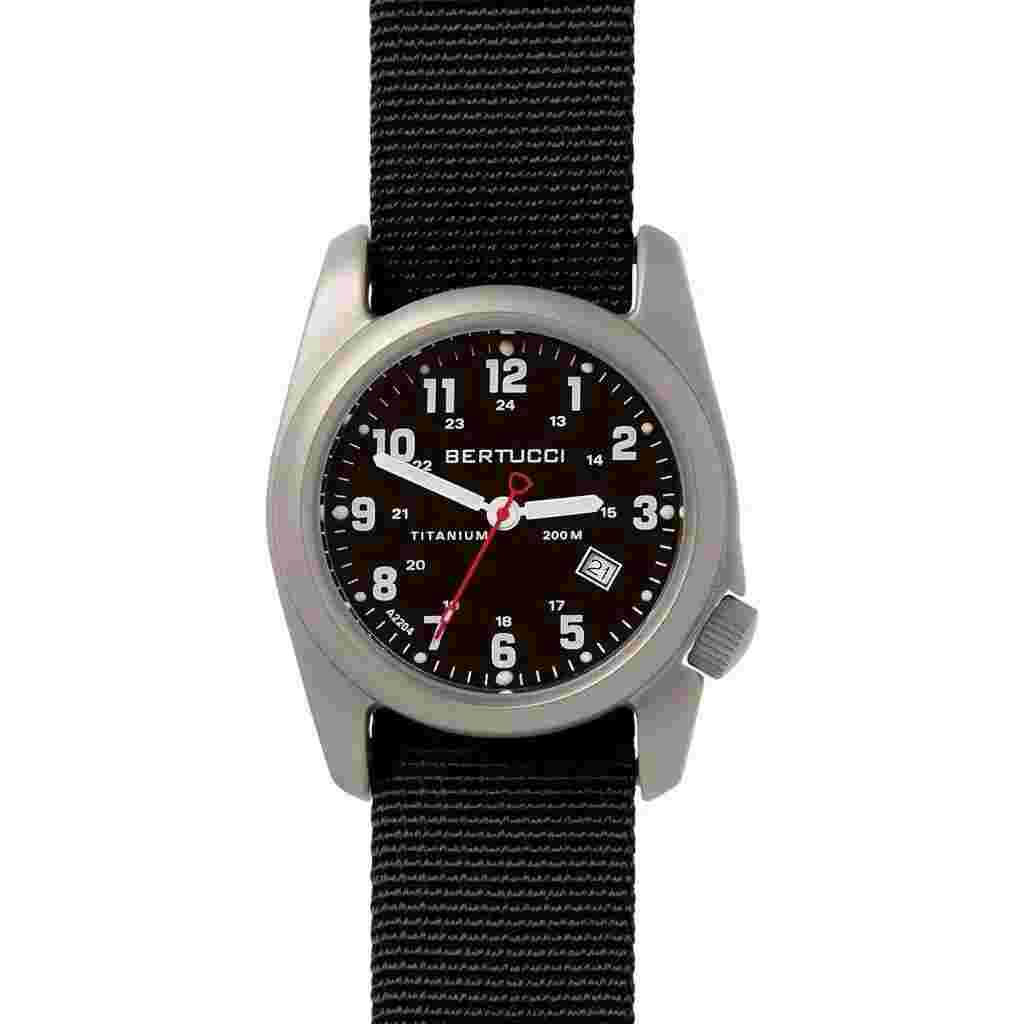 Bertucci 12022 A-2t Titanium Original Classic 100m Nylon Strap Watch