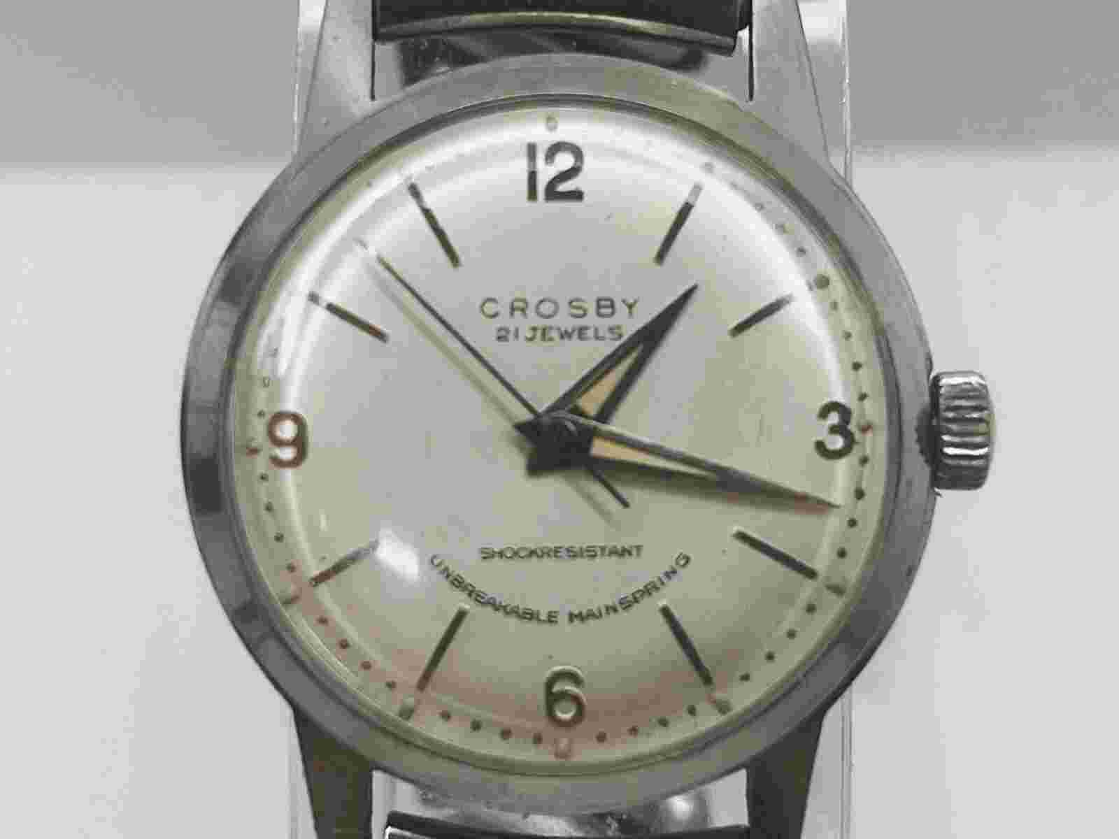 Crosby 21 Jewel 1960s Mechanical Men’s Watch Fast Free Shipping