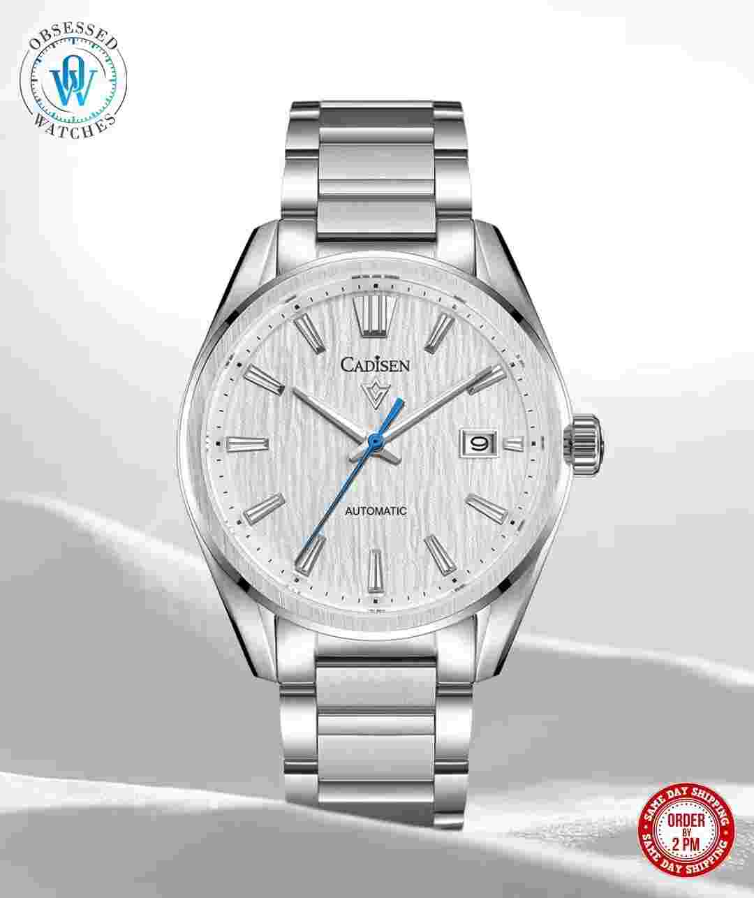 Cadisen Mens Watch Waterproof Seiko NH35 Movement Automatic Watch Men UK STOCK