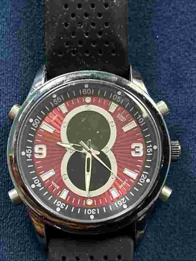 Mossimo Red Analog Chronograph Watch Needs Battery