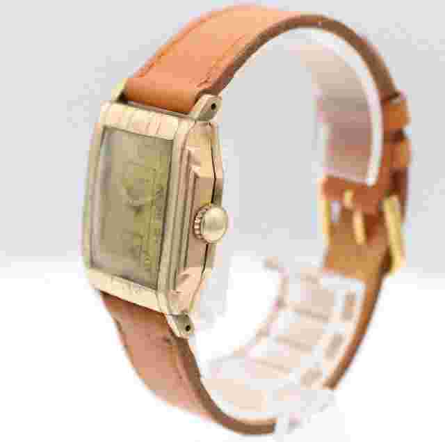 Vintage Parker Men's Mechanical Wristwatch 10S36W 10k Gold Filled Art Deco