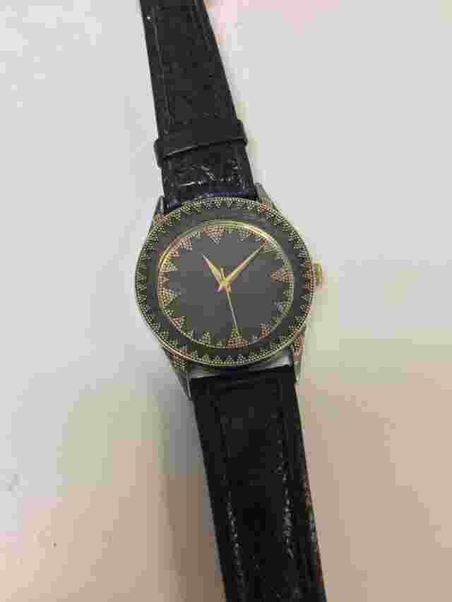 JOHN HARDY Model 4874 Watch With Black Leather Band