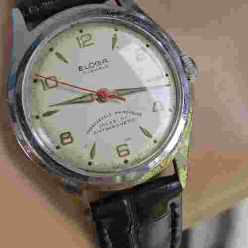Vintage ELOGA men's manual winding watch AS 1187/94 17Jewels swiss 1950s