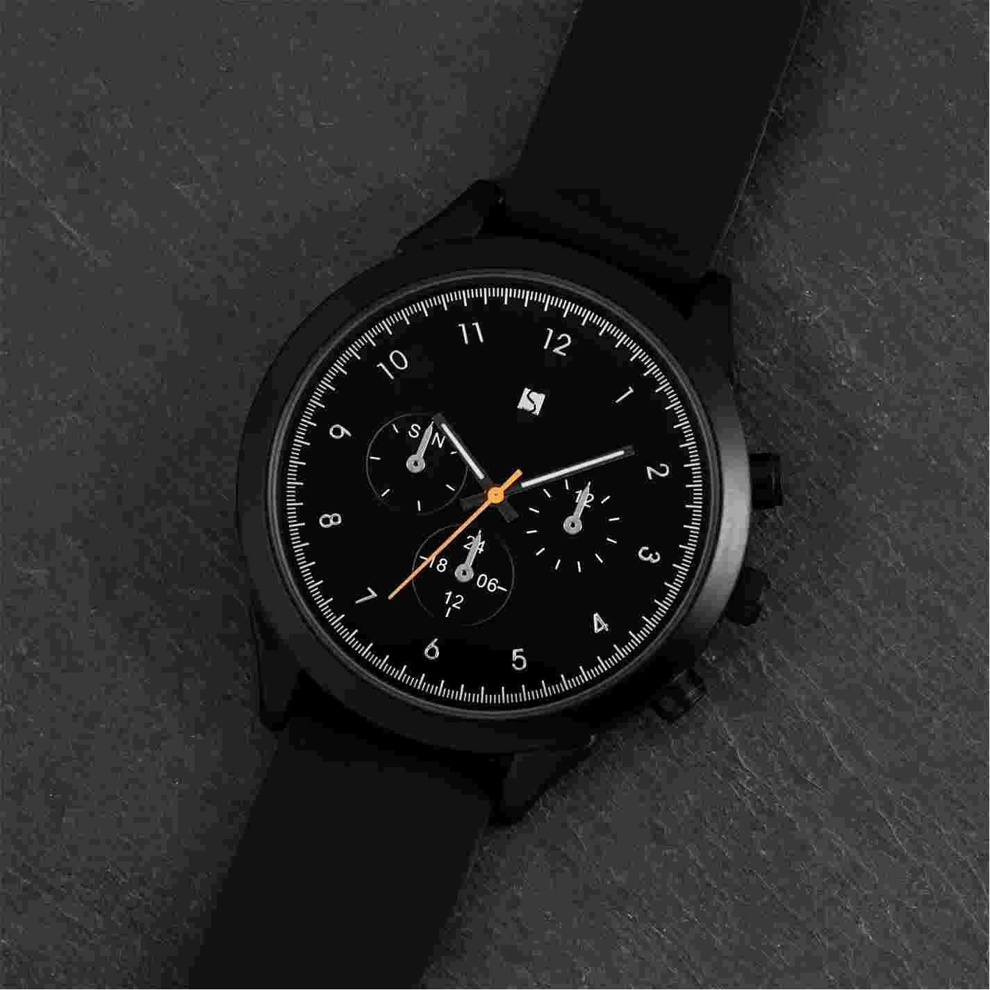 Men's Watch Spirit Black Silicone Strap Gloss Finish Dial Boxed ASPG42