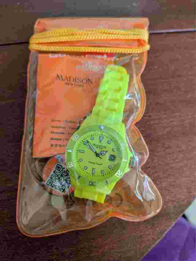 Madison New York Candy Time Mini Silicone Rubber watch and pouch