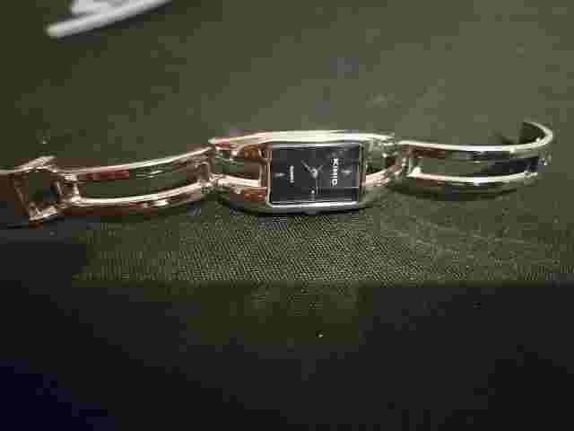 Women's Kimio Quartz Watch Silver Tone Bracelet Adjustable Band Tested & Works