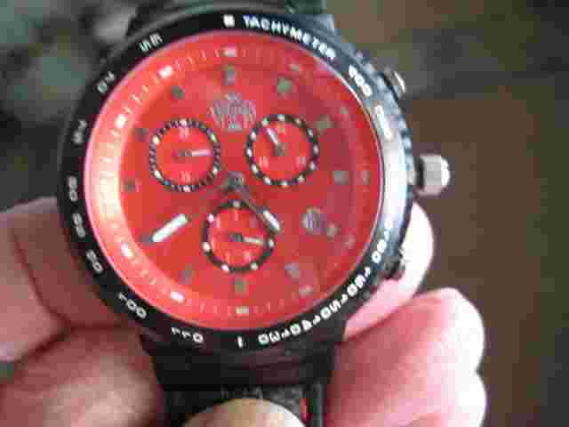 S.U.G. RED DIAL CHRONO S156-308 MEN'S WATCH