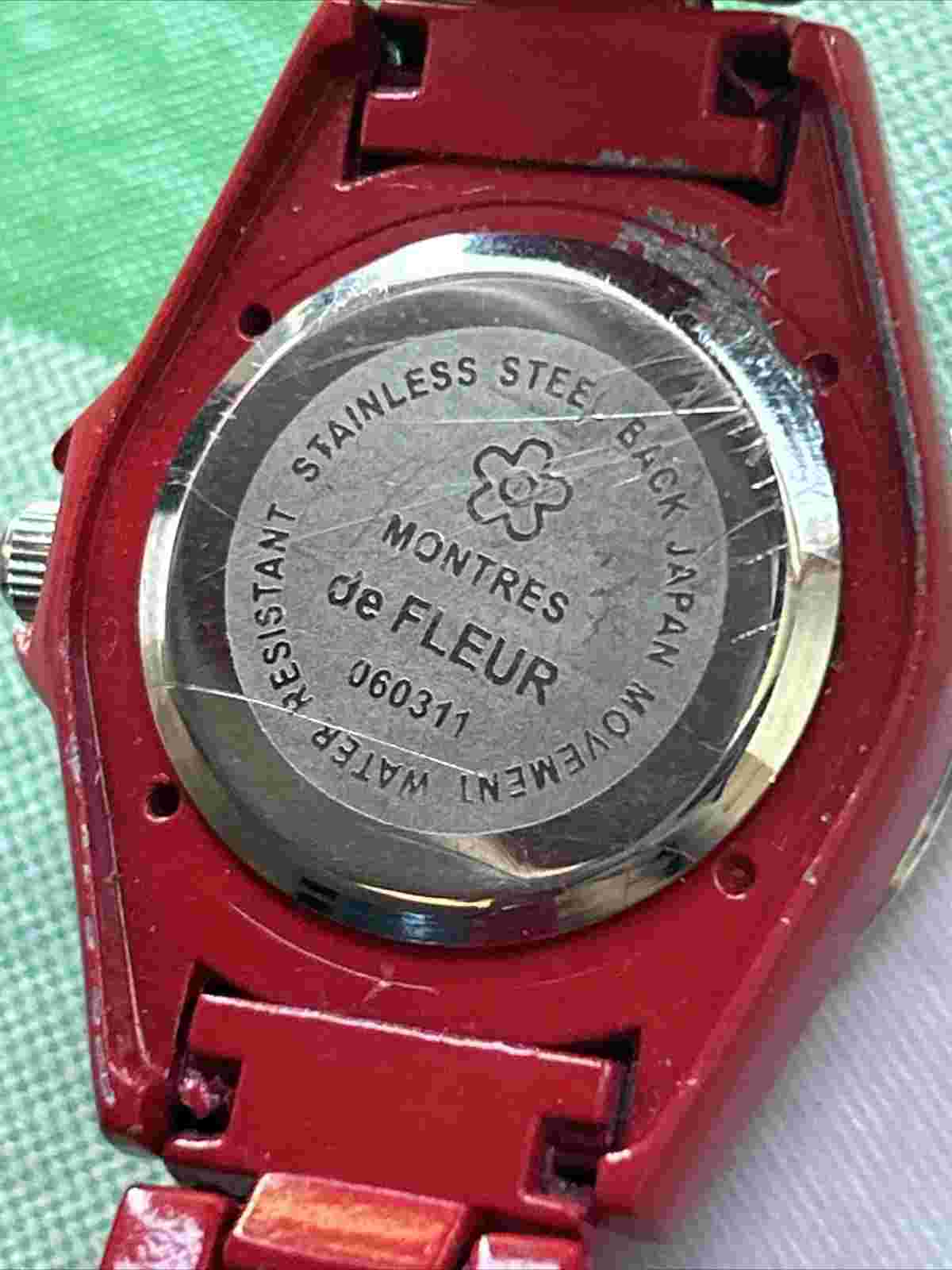 Montres De Fleur Red Women’s Quartz Watch